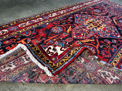 5'0" x 9'5'' Hand-Knotted 100% Lamb Wool Pile Nahavande Area Rug