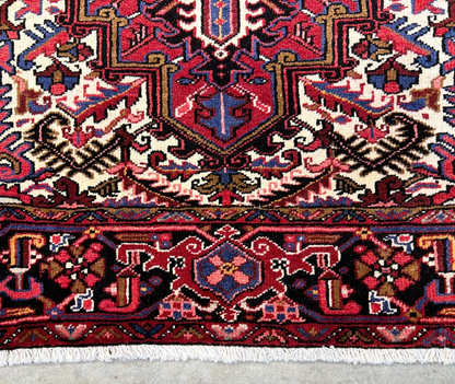 7'3"x9'9" Hand-Knotted 100% Wool Herize Carpet - Area Rug