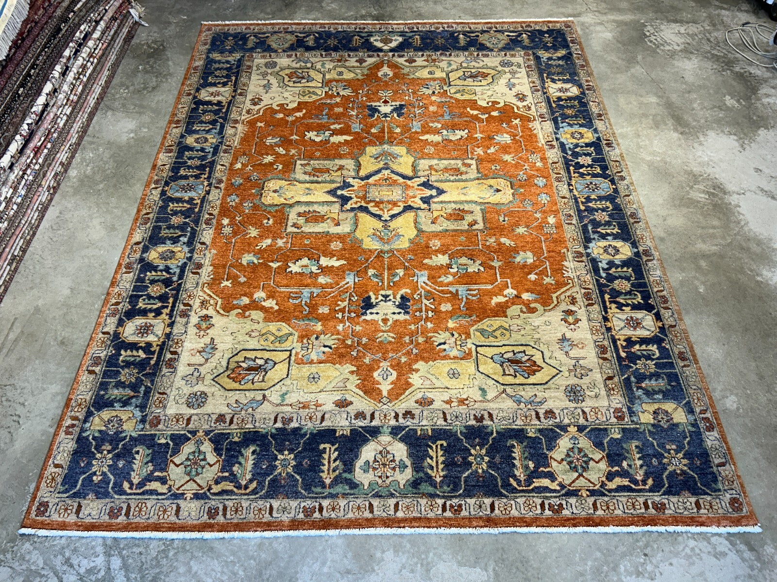 9'x12' Hand-Knotted 100%  Wool Pile IndoSerapi Rug