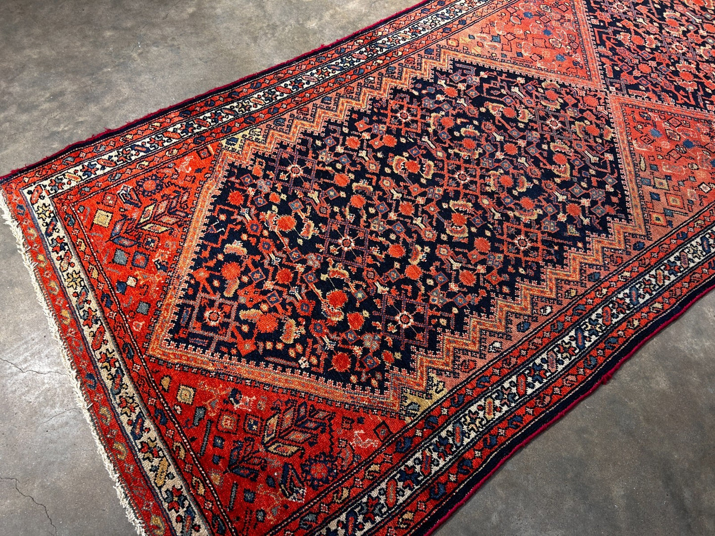 3'8" x 9'11" Hand-Knotted 100% Wool Pile - Malayere Runner