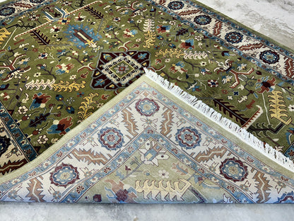 8'10"x11'8" Hand-Knotted 100% Wool Pile Oriental Rug