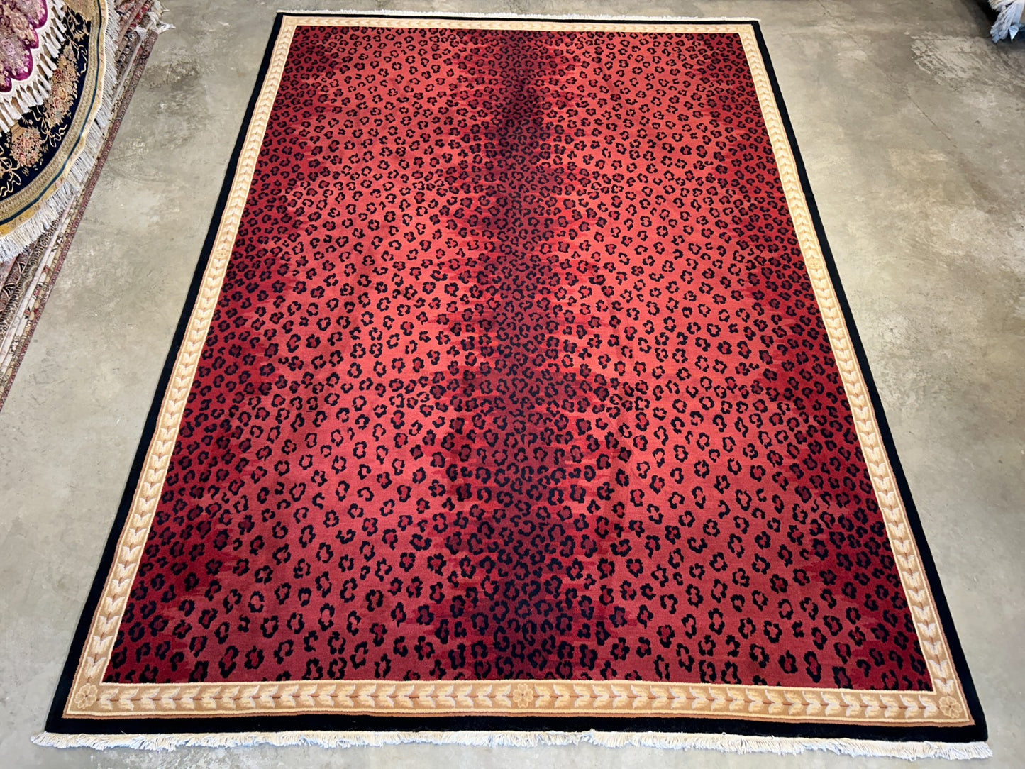 8'x11'2" Hand-Knotted 100% Wool Pile Tibetian Area Rug - Carpet