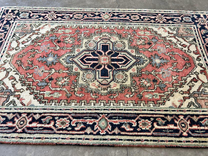 3'x5' Hand-Knotted 100% Wool Pile IndoSerapi Rug