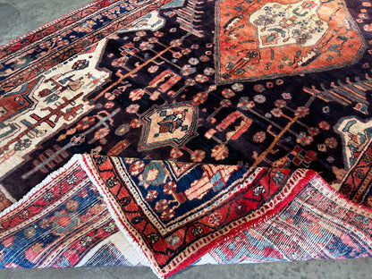 5'7" x 10'9" Hand-Knotted 100% Wool Pile Nahavande Area Rug - Carpet