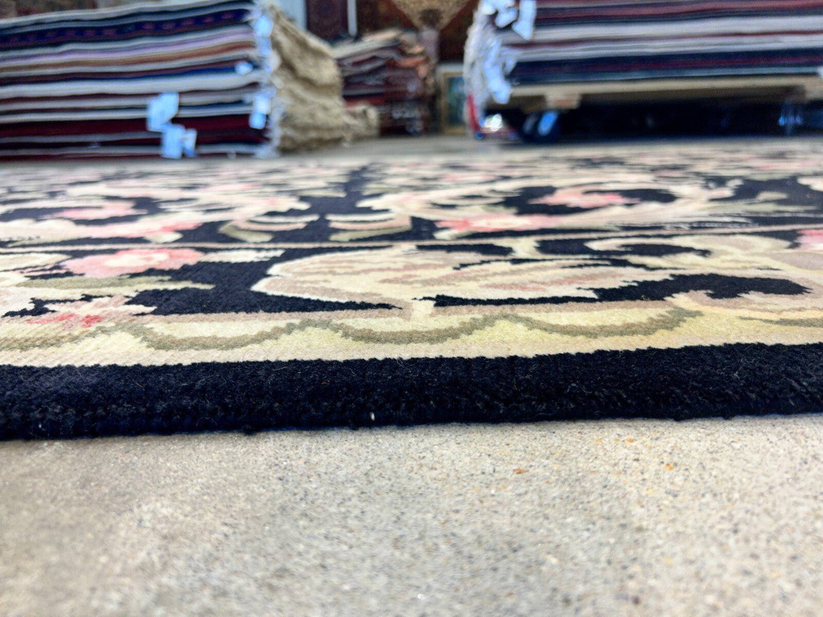 6'x9'2" Hand-Knotted 100% Wool Pile Indo-Tabati Carpet - Area Rug