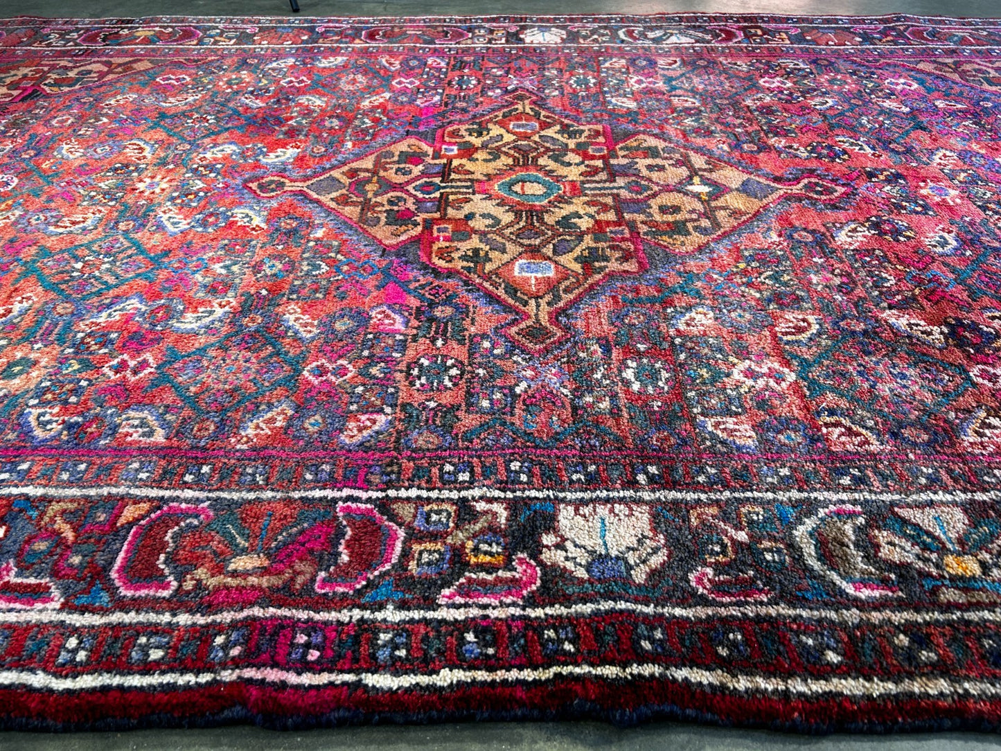 5'1" x 8'1" Hand-Knotted 100% Wool Pile Hamadane Sennehe Area Rug