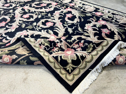 6'x9'2" Hand-Knotted 100% Wool Pile Indo-Tabati Carpet - Area Rug