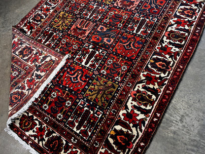 5'4" x 10'4"  Hand-Knotted 100% Wool Pile Bakhtiarie Area Rug