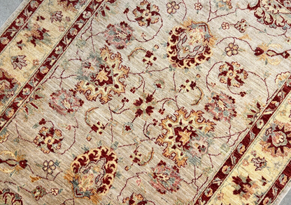 5'8"x8'2" Hand-Knotted 100% Wool Pile Agra Carpet - Area Rug