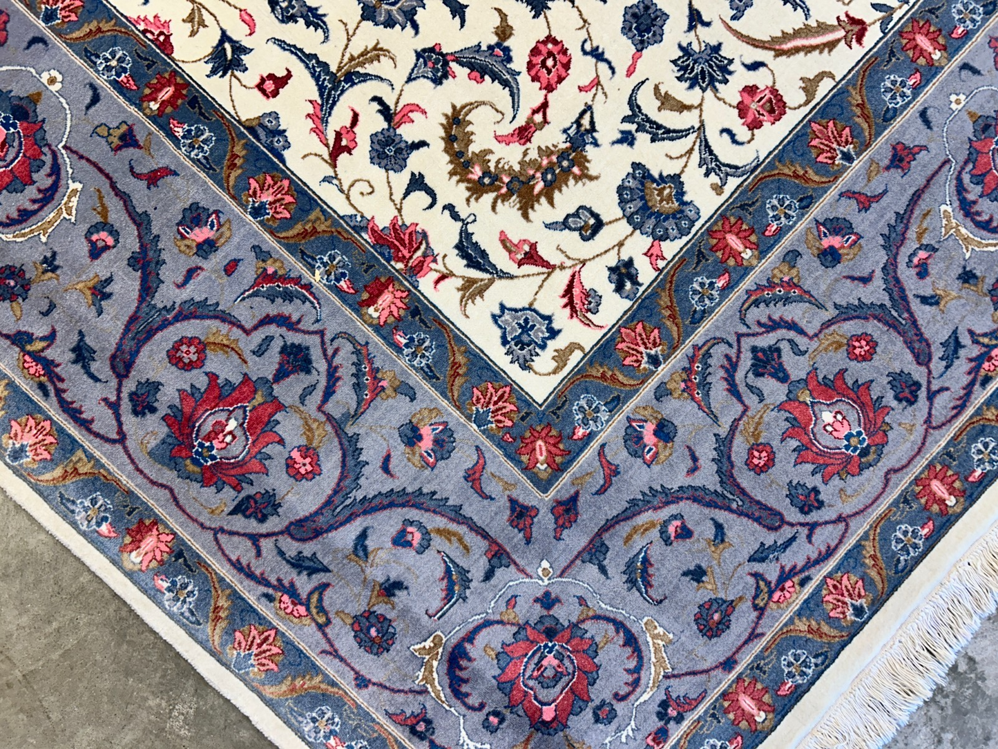 9'2"x12'1" Hand-Knotted 100% Wool Pile Oriental Rug