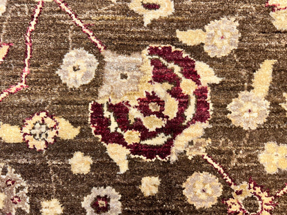 9'3"x12' Hand-Knotted 100% Wool Pile Agra Design Carpet - Area Rug