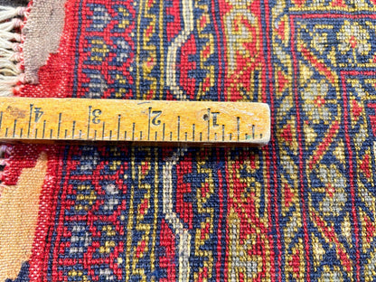 3'11"x6'3" Hand-Knotted 100% Wool Pile Geometric Rug