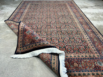 6'x9'2" Hand-Knotted 100% Wool Pile Herati Carpet - Area Rug