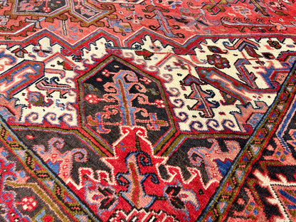 8'9"x11'4" Hand-Knotted 100% Wool Pile Herize Rug