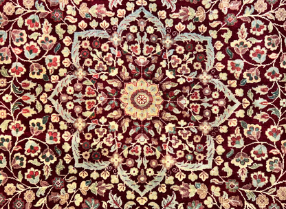 9'x12' Hand-Knotted 100% Lamb Wool Pile Persiane Design Carpet - Area Rug