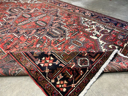 6'7" x 10'4" One-of-a-kind 100% Wool Pile Herize Area Rug - Handamade Carpet