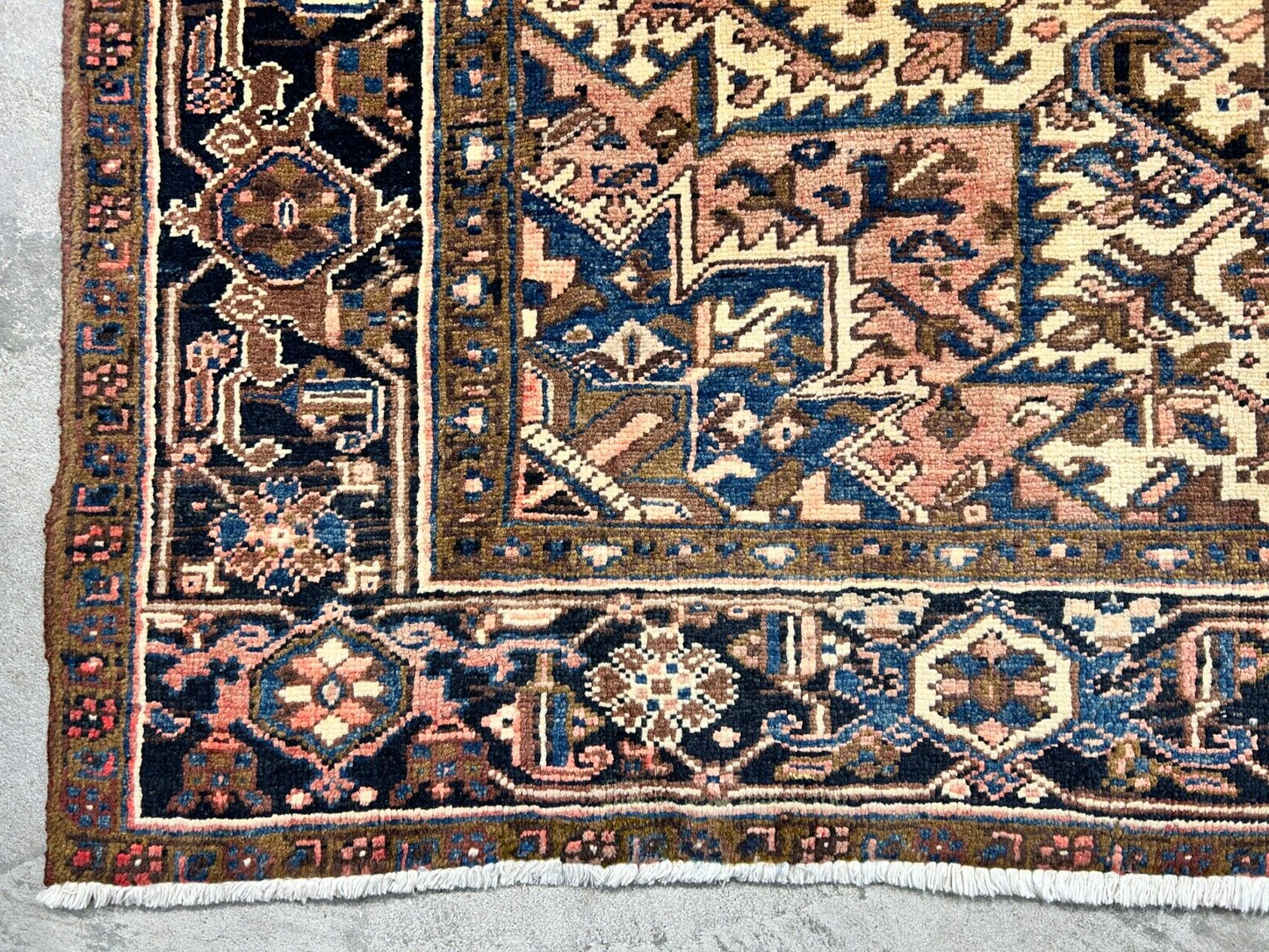 7'8"x8'10" Hand-Knotted 100% Wool Herize Carpet - Area Rug - Square Shaped