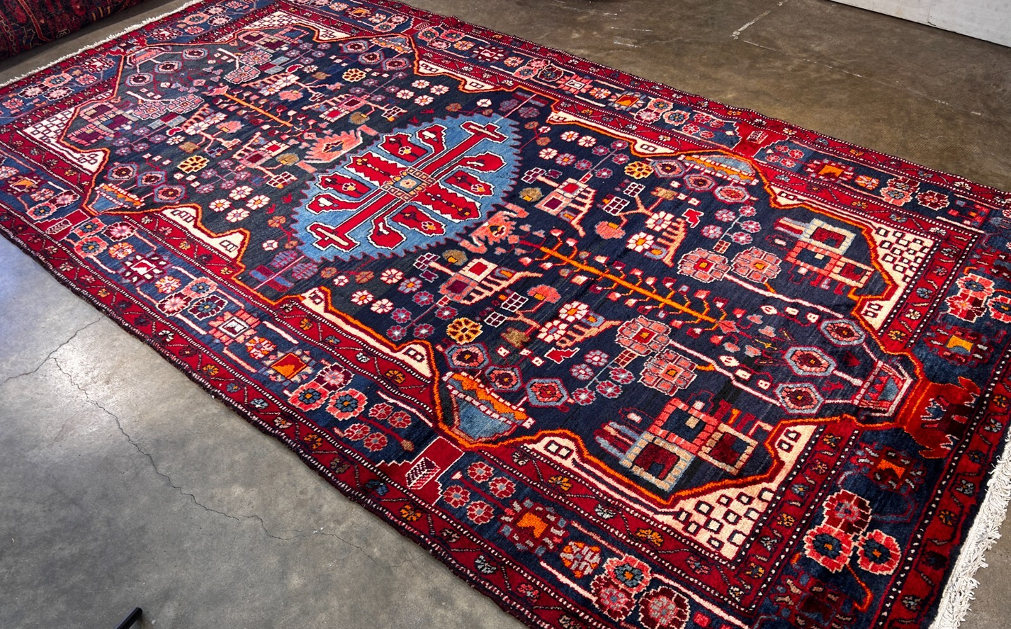 5'4" x 10'0" Hand-Knotted 100% Wool Pile Tuyserkan Area Rug - Carpet