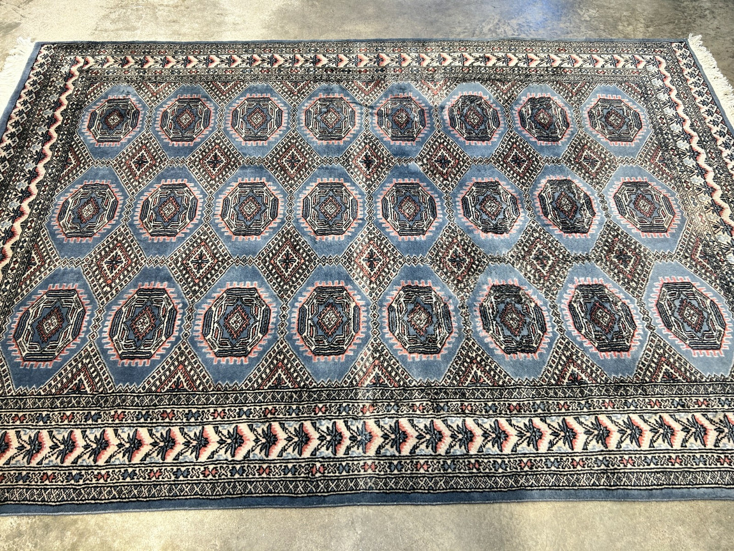 5'3"x7'7" Antique Hand-Knotted Wool Oriental Rug - Area Carpet