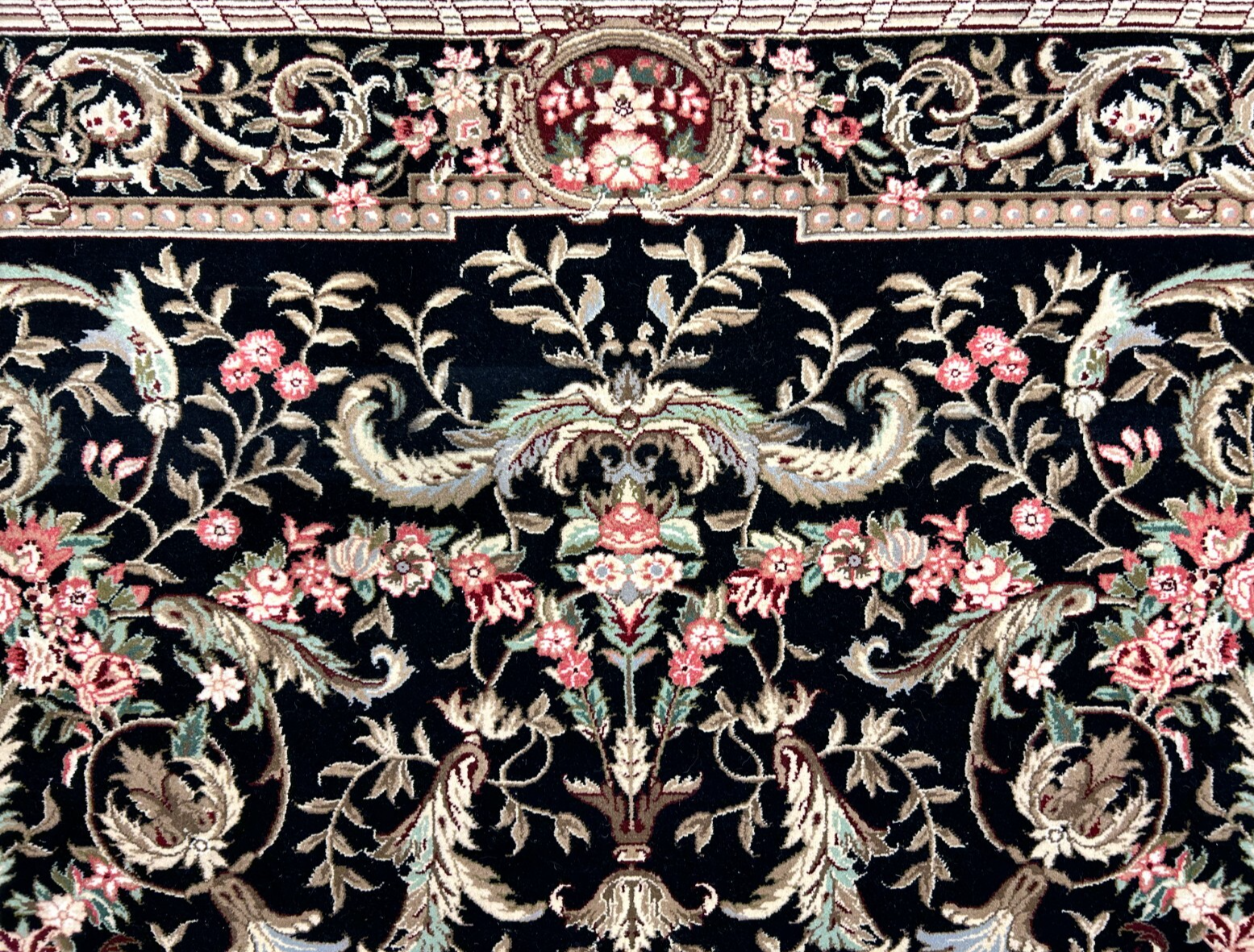 5'6"x8'6'' Hand-Knotted 100% Wool Pile Sino-Persiane Area Rug - Area Carpet