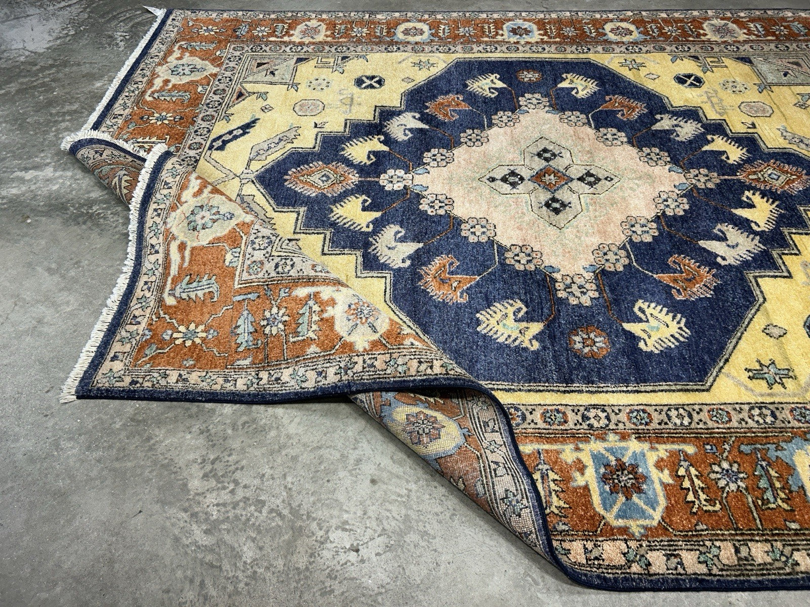 8’x10’1” Hand-Knotted 100% Wool Pile Indoserapi Area Rug - Carpet