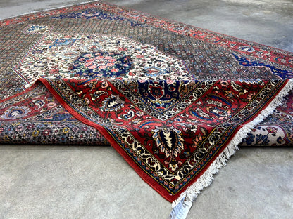 6'6"x10'0" Hand-Knotted 100% Wool Pile Bakhtiarie Carpet - Area Rug