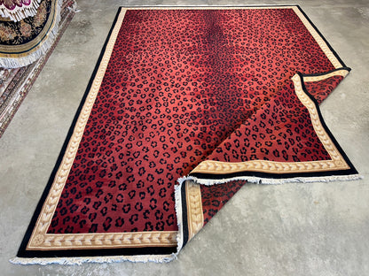 8'x11'2" Hand-Knotted 100% Wool Pile Tibetian Area Rug - Carpet