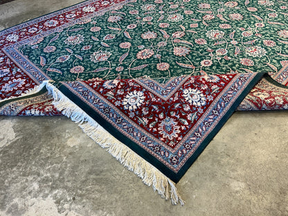 9'2"x12'8" Hand-Knotted 100% Wool Pile Oriental Rug