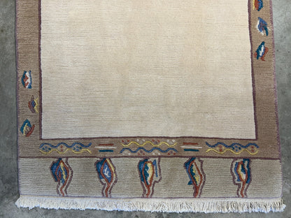 3'x5'3" Hand-Knotted 100% Wool Pile Nepali Area Rug - Carpet