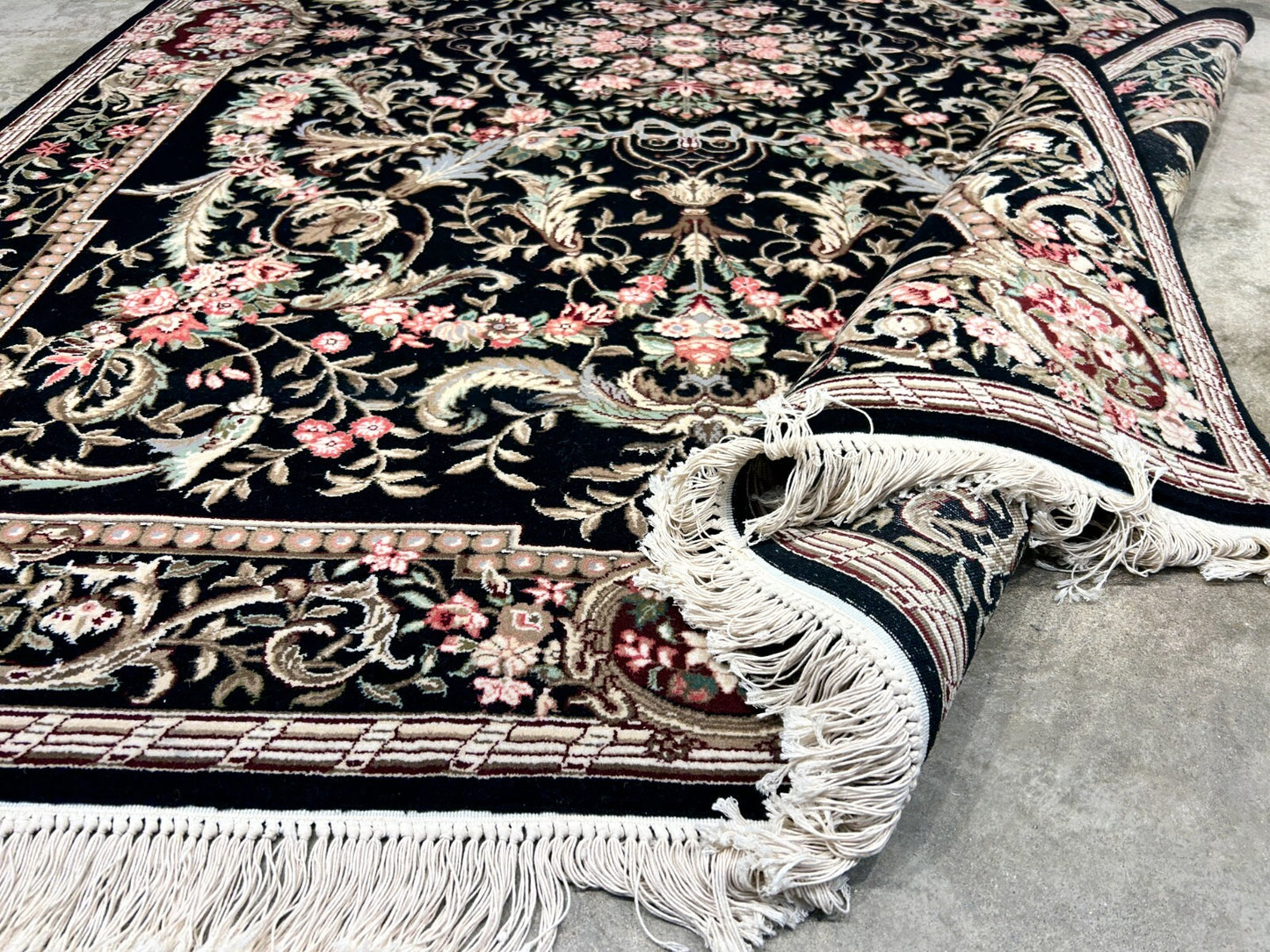 5'6"x8'6'' Hand-Knotted 100% Wool Pile Sino-Persiane Area Rug - Area Carpet