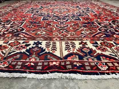 10'3"x12'2" Hand-Knotted 100% Wool Pile Bakhtiarie Rug
