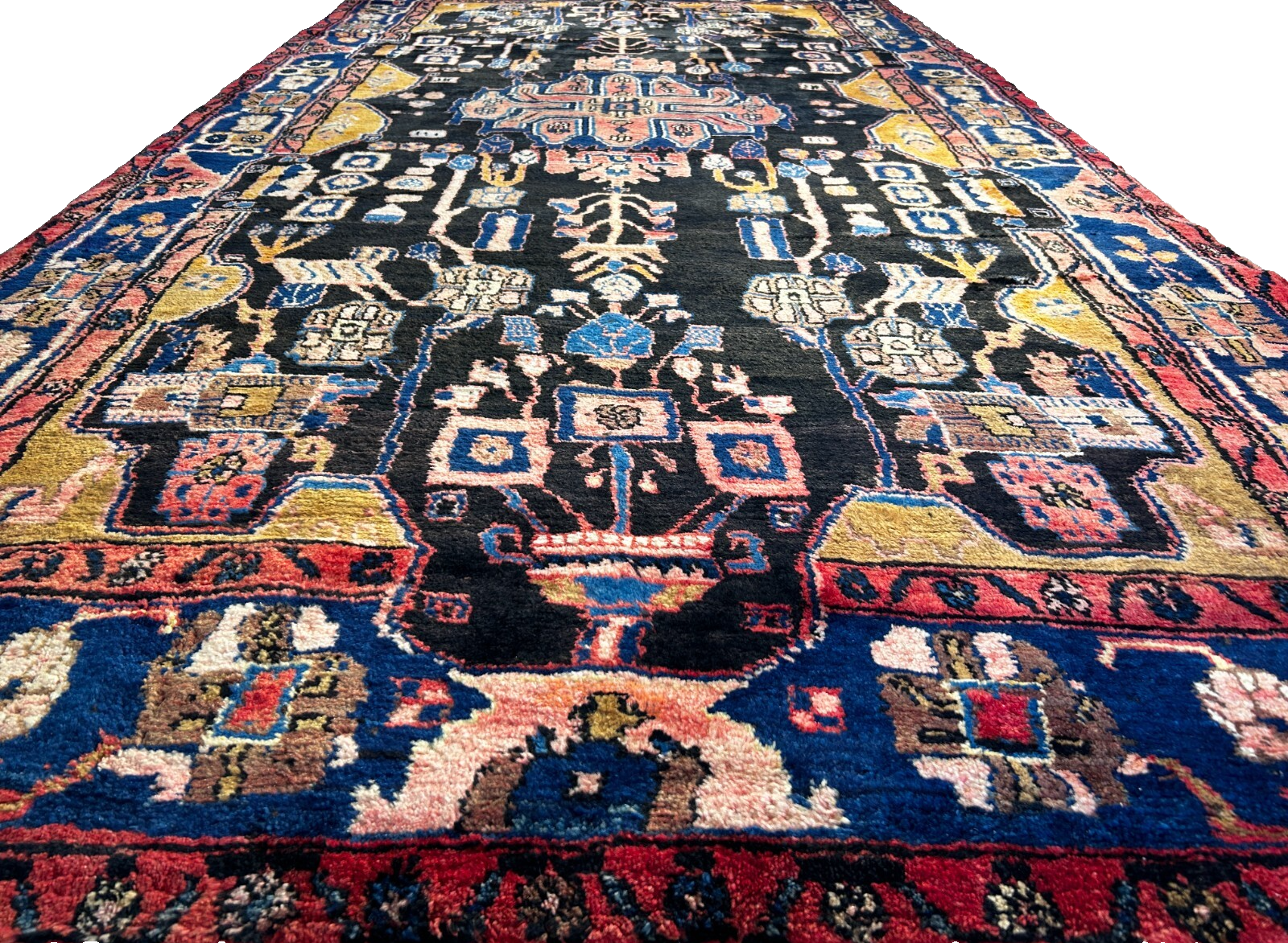 5'4" x 10'7" Hand-Knotted 100% Wool Pile Nahavande Area Rug - Carpet