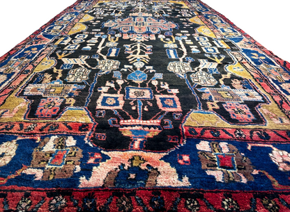 5'4" x 10'7" Hand-Knotted 100% Wool Pile Nahavande Area Rug - Carpet