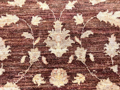 6'7"x9'5" Hand-Knotted 100% Wool Pile Pishawar Oushak Carpet - Area Rug