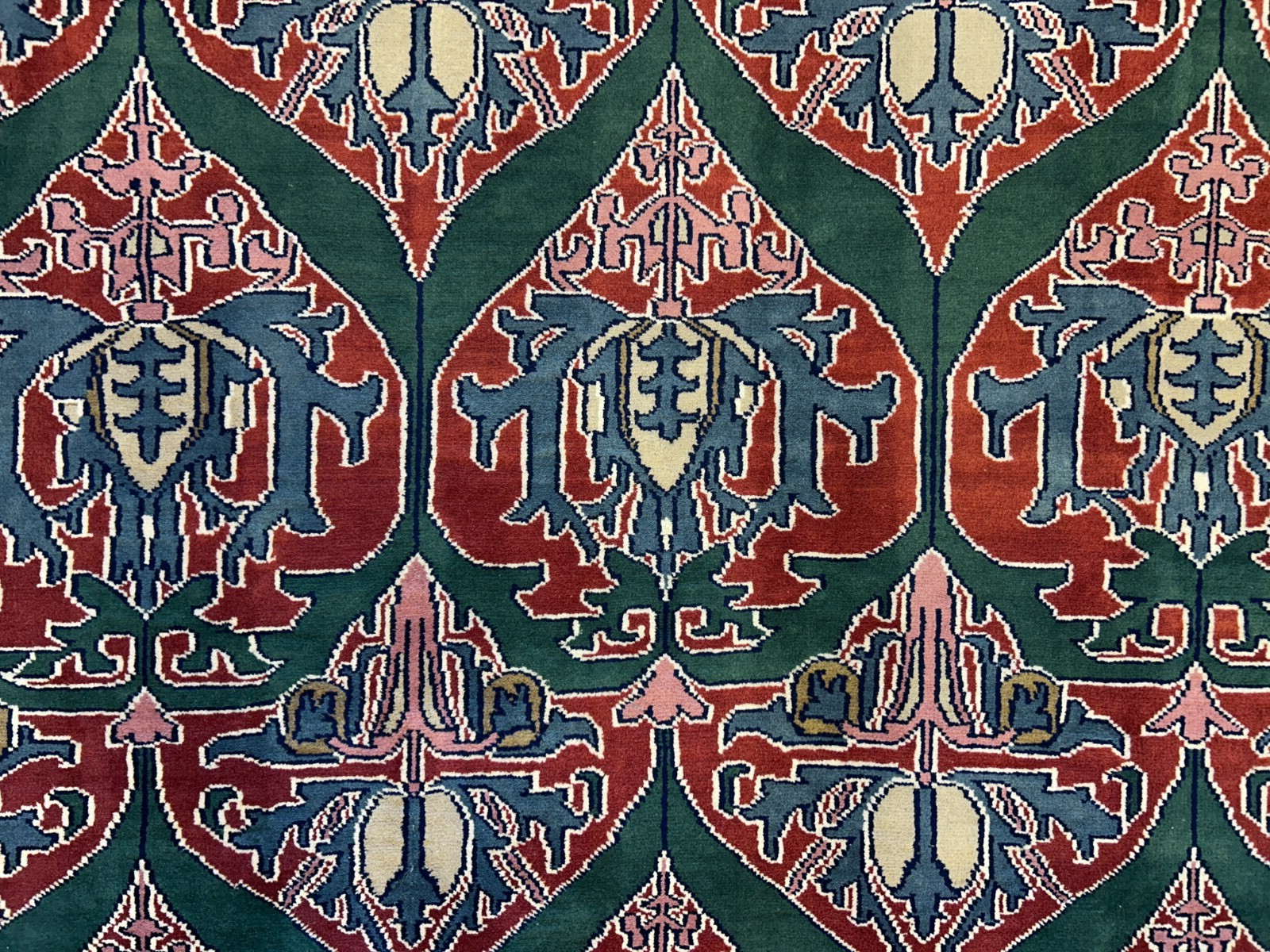 9'x12' Hand-Knotted 100%  Wool Pile All-Over Area Rug