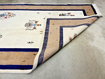 6'4"x9'9" Hand-Knotted 100% Wool Pile Gabeh Carpet - Area Rug