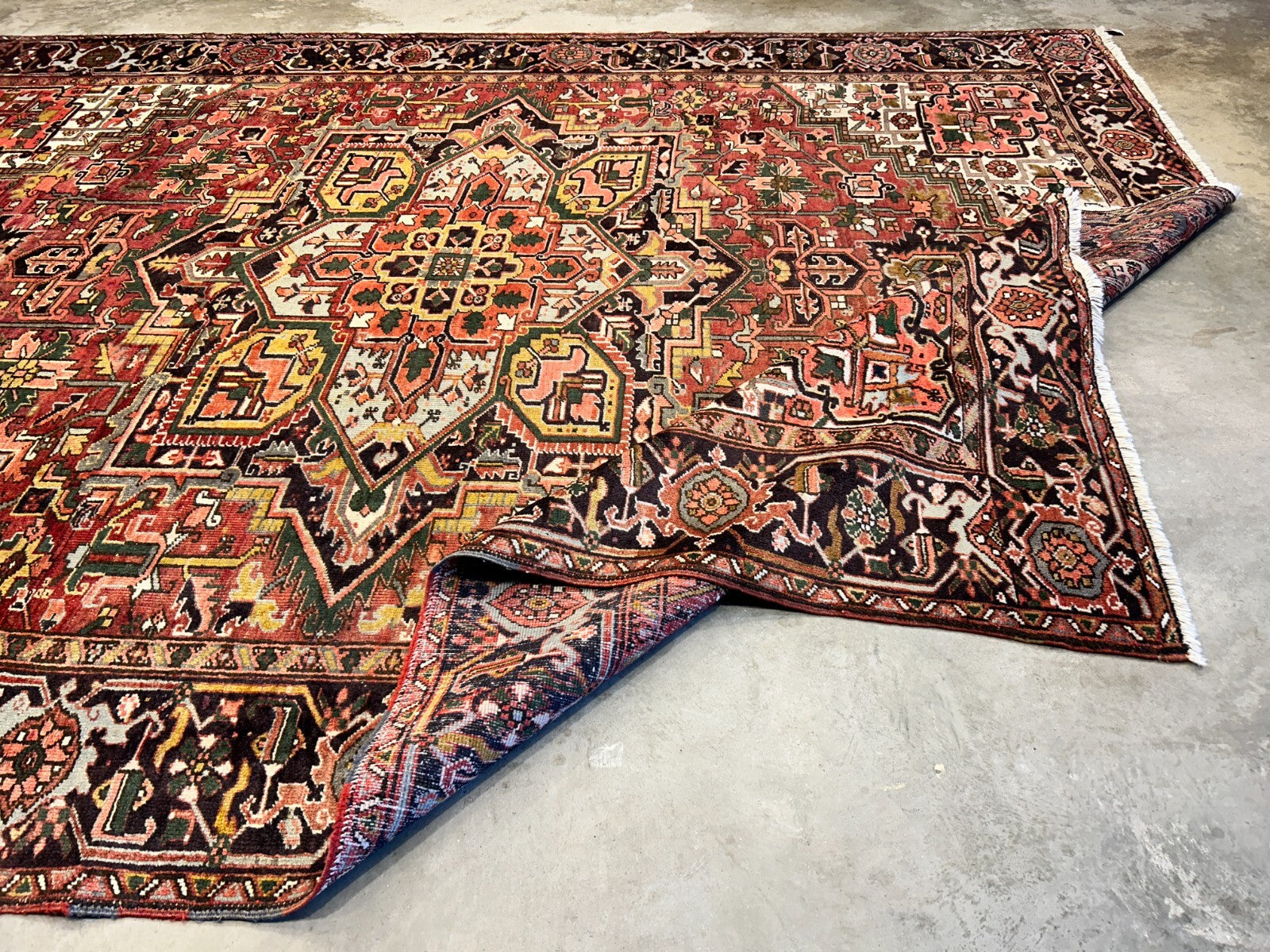 9'7"x12'8" Hand-Knotted 100% Lamb Wool Herize Carpet - Area Rug