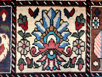 6'9"x9'5" Hand-Knotted 100% Lamb Wool Bakhtiarie Carpet - Area Rug