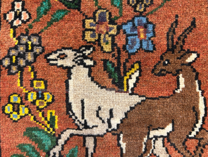 3'5"x5'2" Hand-Knotted 100% Wool Pile Bakhtiarie Area Rug - Carpet