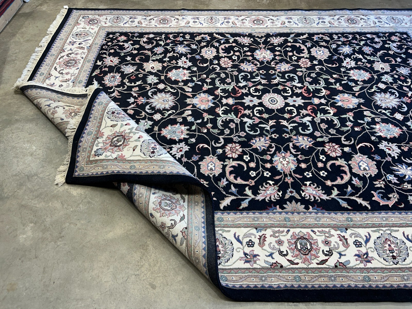 9'x12' Hand-Knotted 100% Lamb Wool Pile Oriental Rug