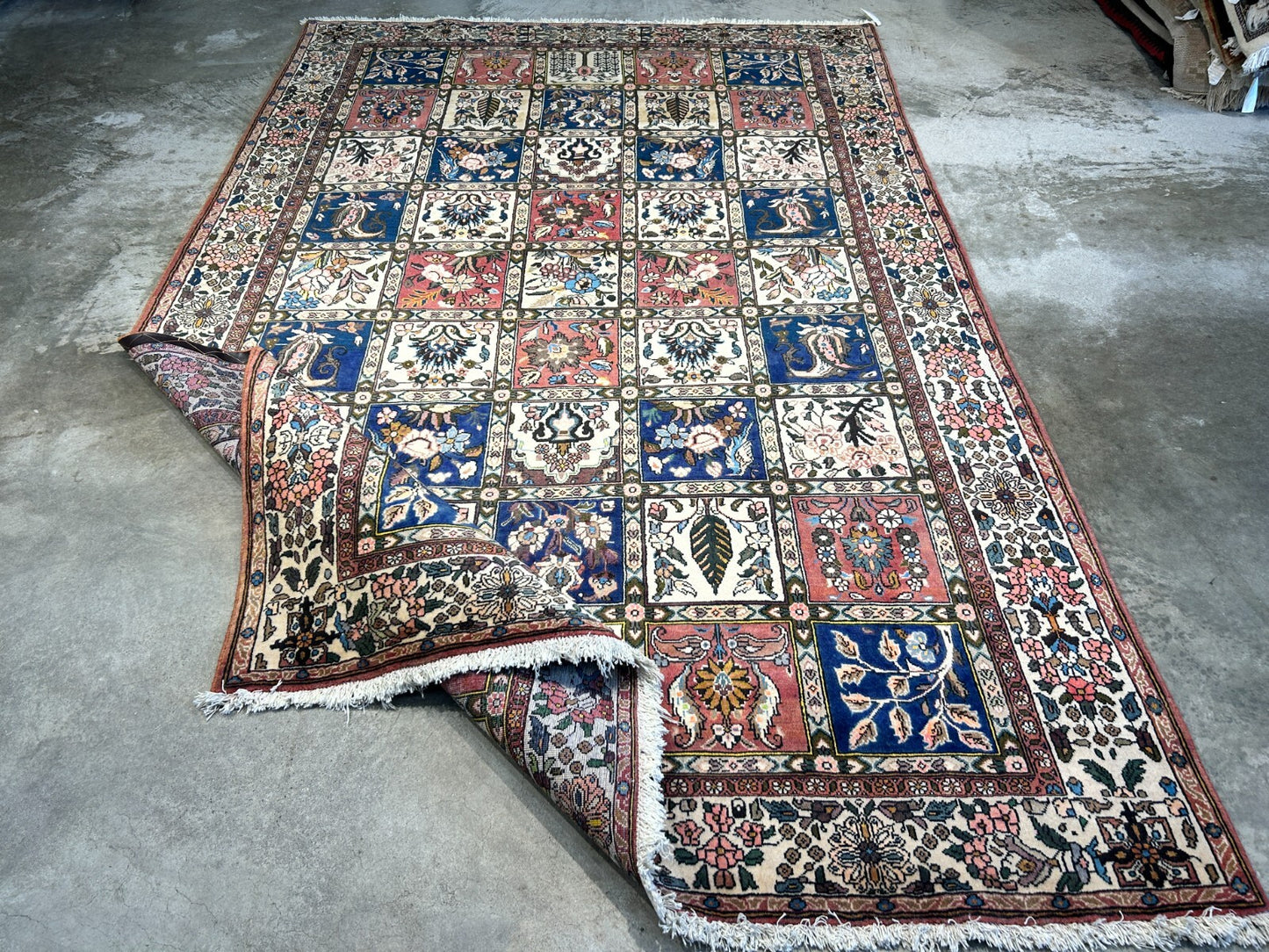 6'6"x10'0" Hand-Knotted 100% Lamb Wool Bakhtiarie Carpet - Area Rug