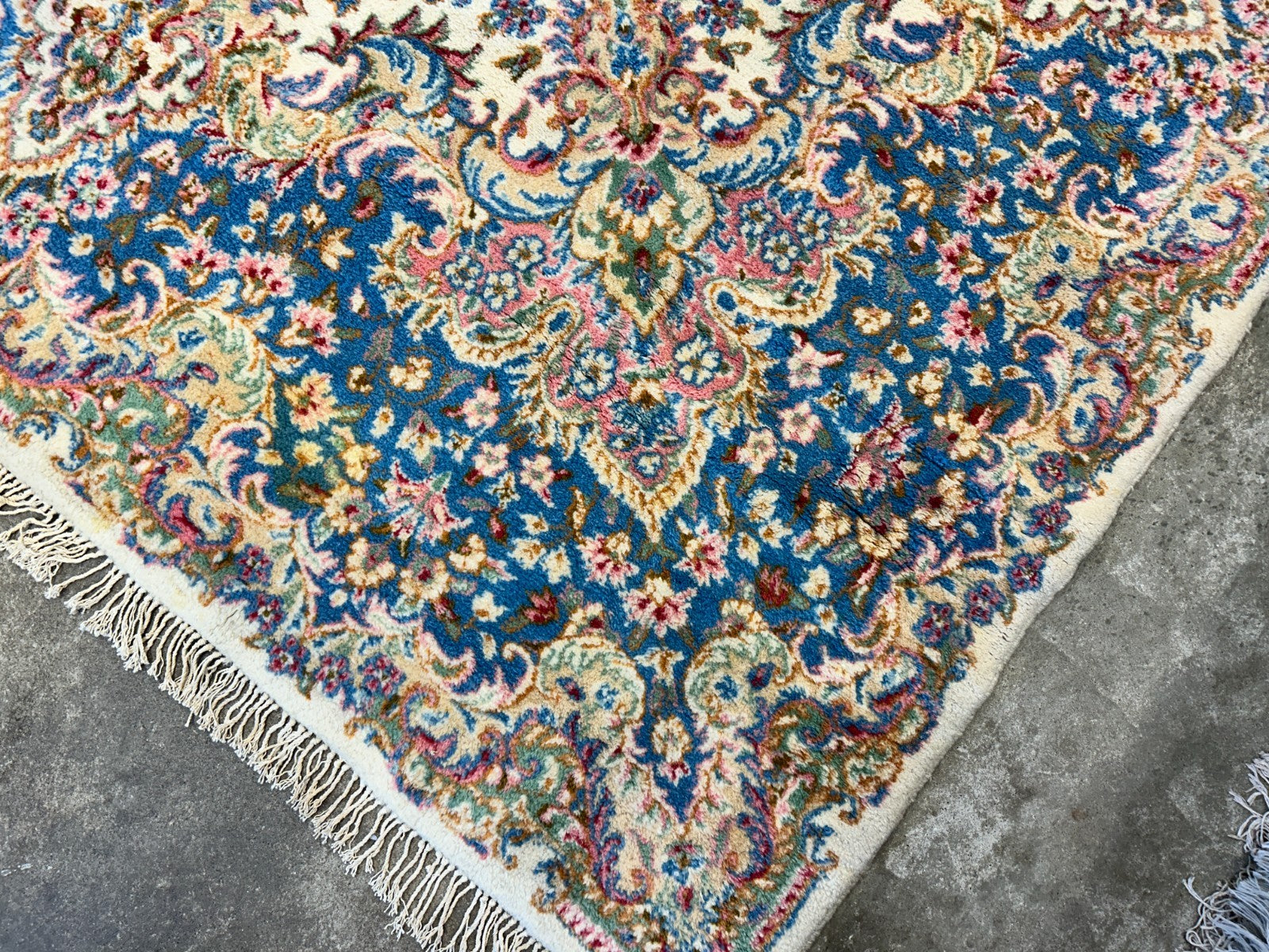 10'11"x14'9" Hand-Knotted 100% Wool Pile Kermane Area Rug - Carpet