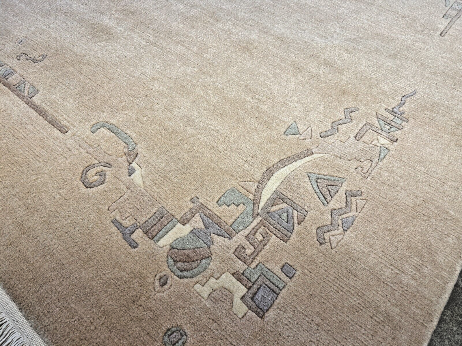 6'6"x9'11" Hand-Knotted 100% Wool Pile Indo-Nepali Carpet - Area Rug