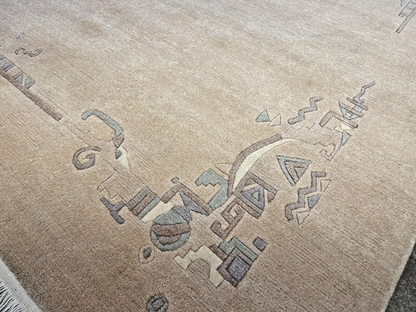 6'6"x9'11" Hand-Knotted 100% Wool Pile Indo-Nepali Carpet - Area Rug