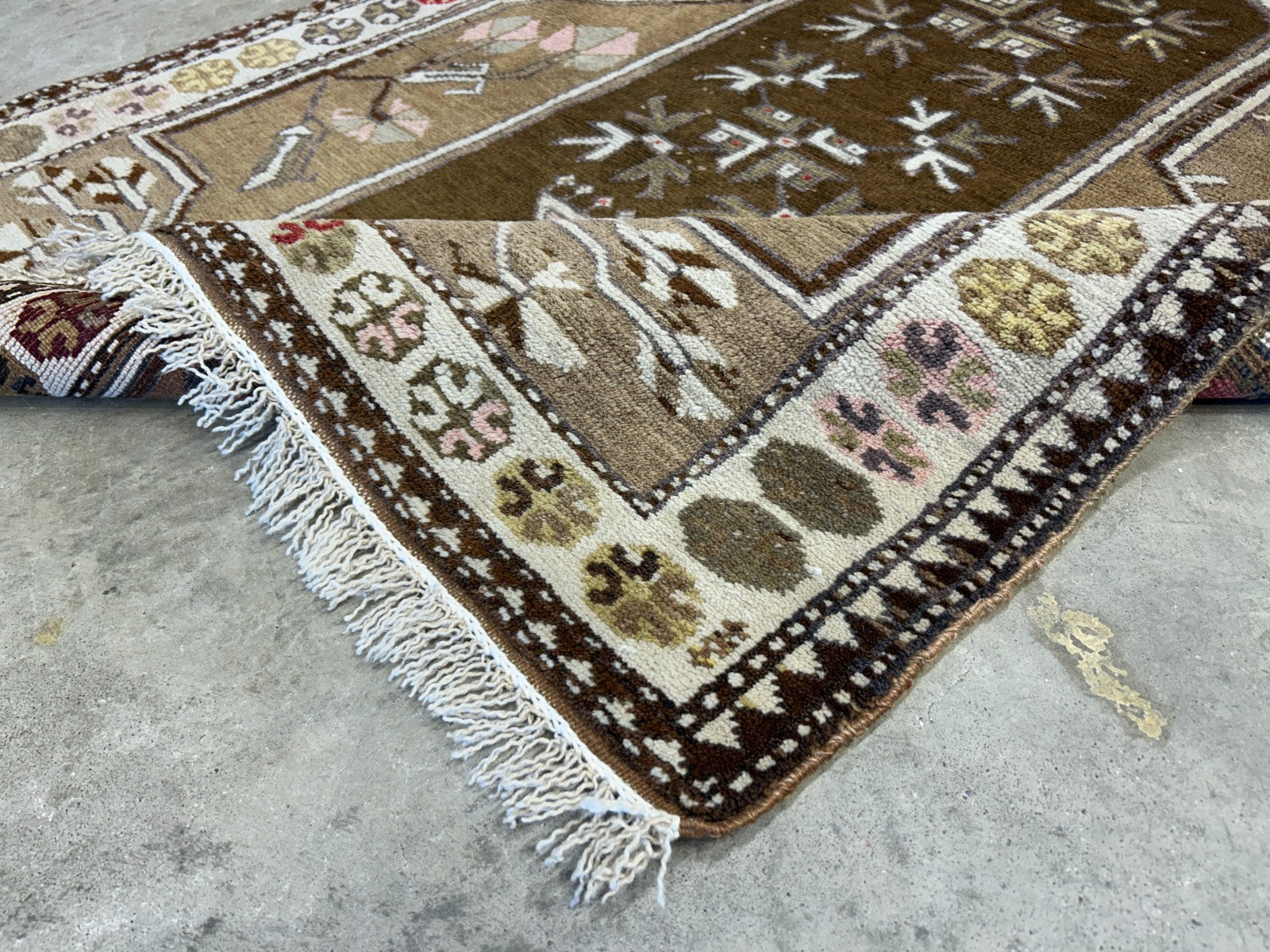 3'5"x5'3" Hand-Knotted 100% Wool Pile Kazak Area Rug - Carpet