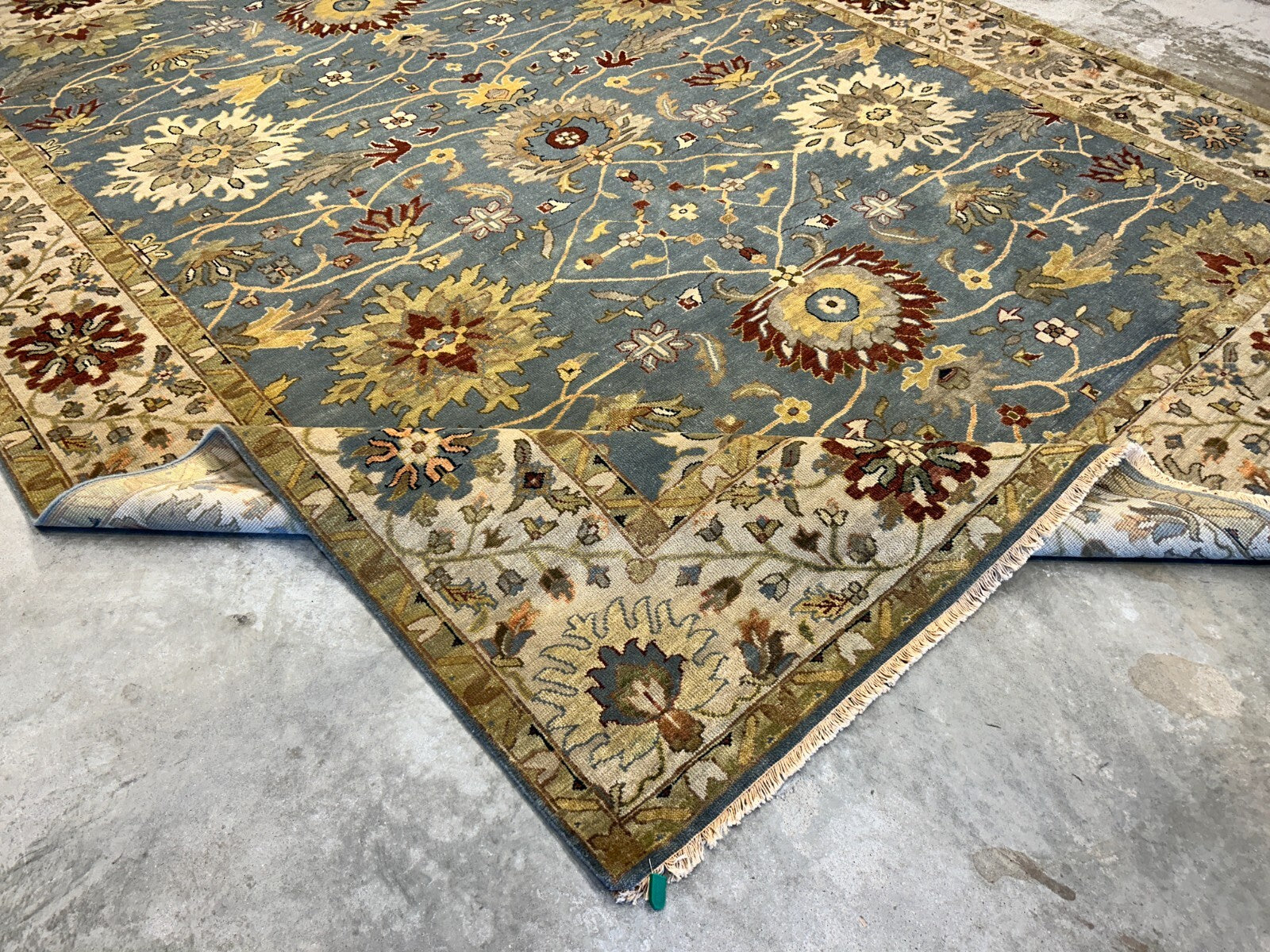 9'x12' Hand-Knotted 100% Wool Pile Mahal Design Carpet - Area Rug