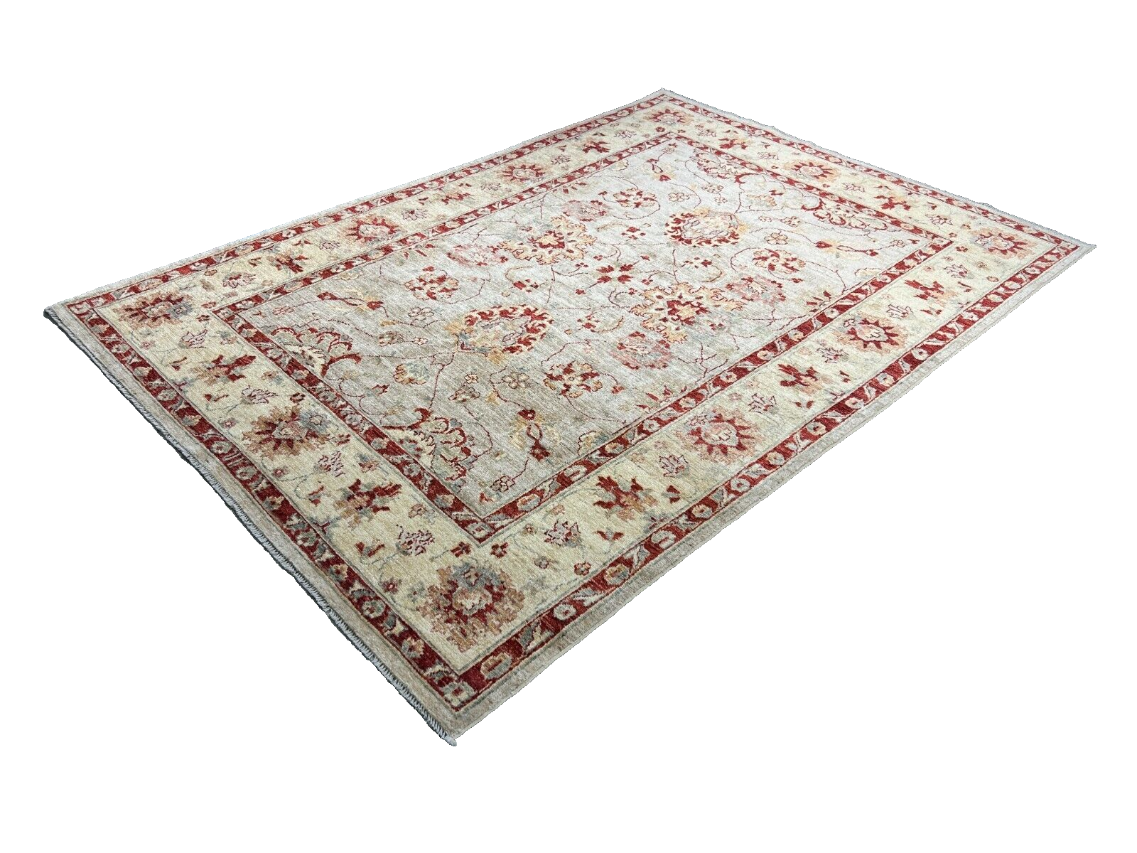 5'8"x8'2" Hand-Knotted 100% Wool Pile Agra Carpet - Area Rug