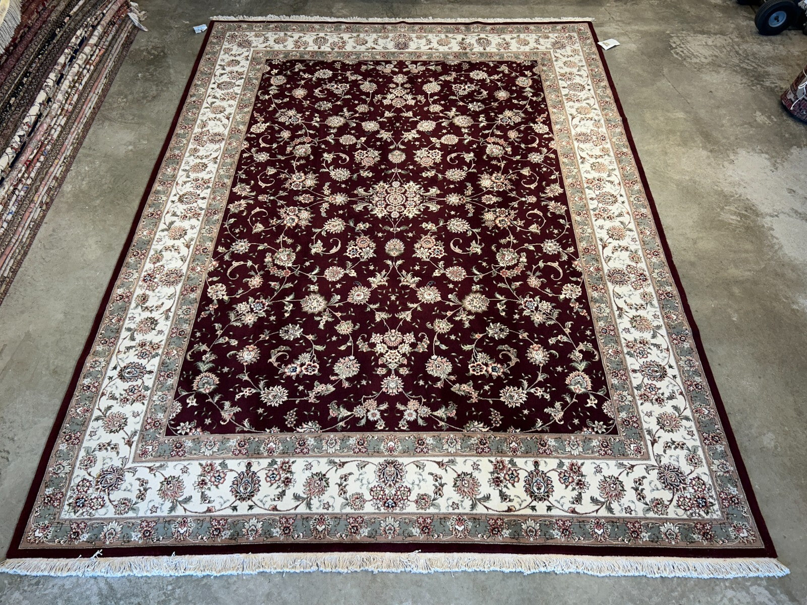 9'x12' Hand-Knotted Wool & Silk Pile SinoPersian Rug