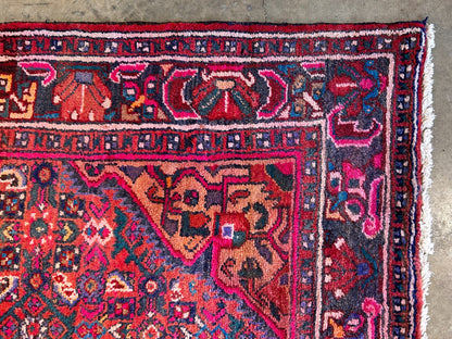 5'1" x 8'1" Hand-Knotted 100% Wool Pile Hamadane Sennehe Area Rug