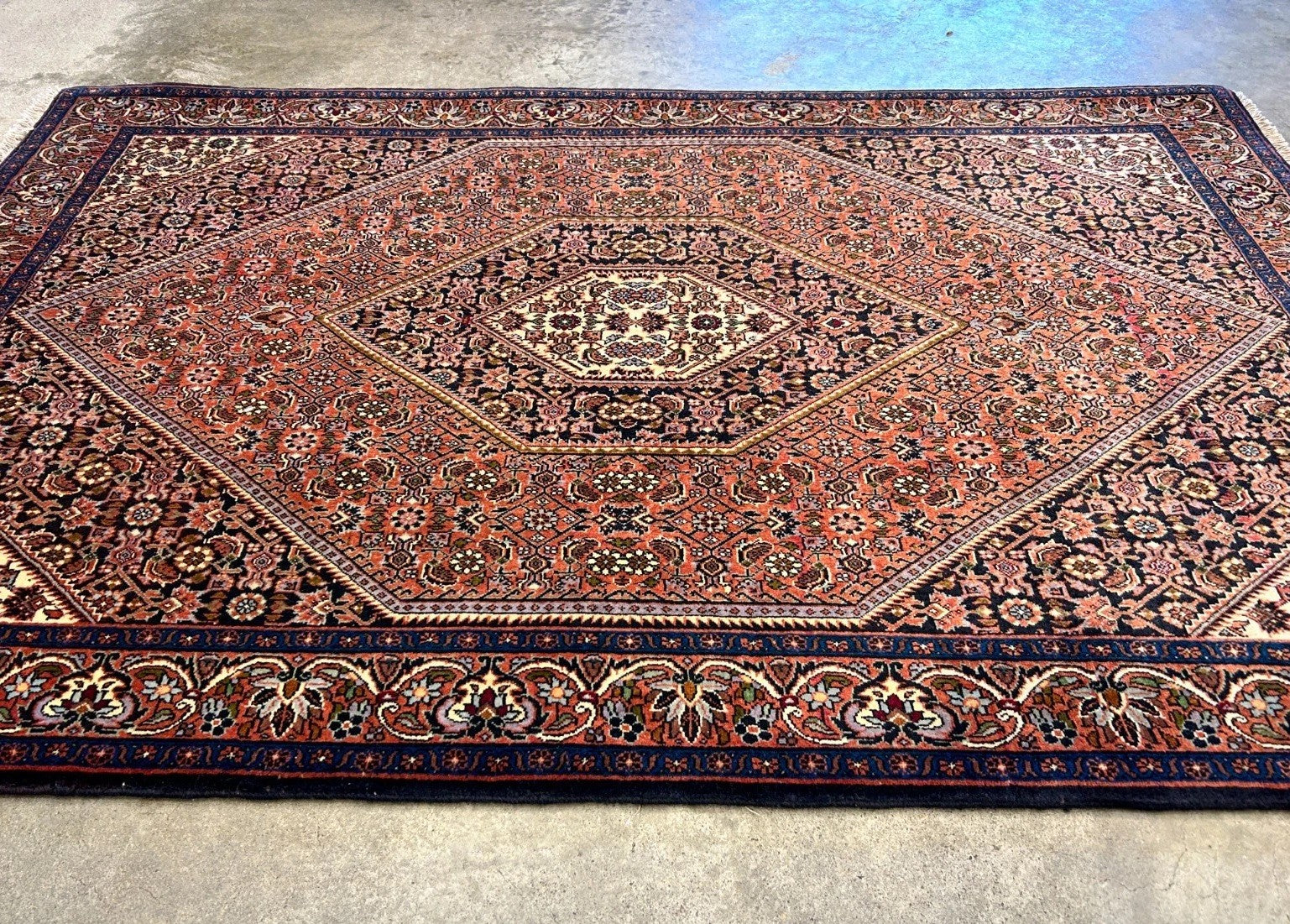 3'7"x5'8" Hand-Knotted 100% Wool Pile Persiane Bijare Rug